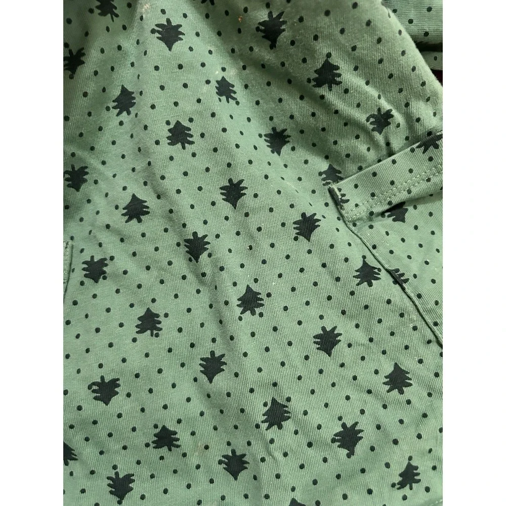 hanna andersson Baby Holiday Long Sleeve Pocket Dress & Leggings Set Green Tree